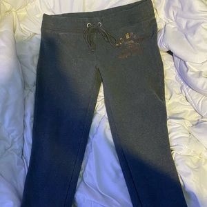 Medium Victoria’s Secret Pink Full Length Low Wasted Sweats in Gray